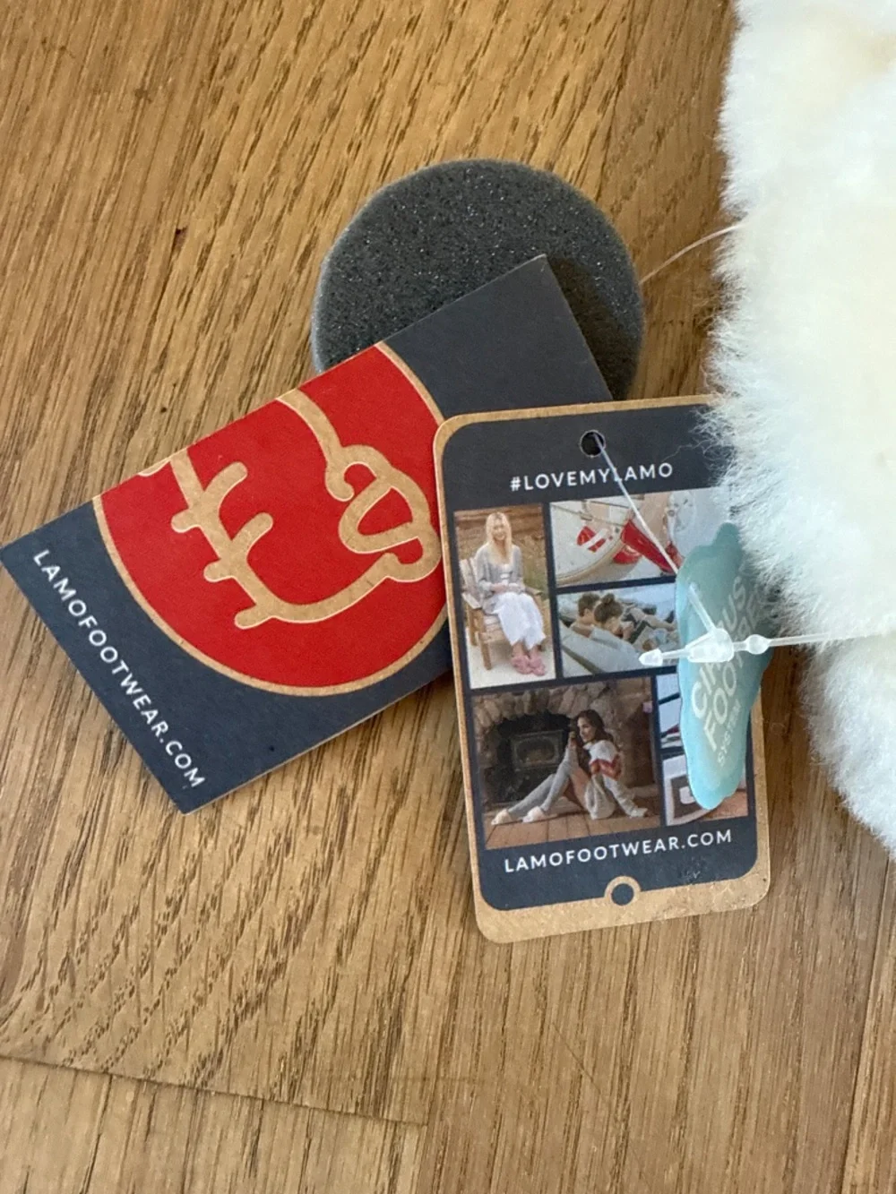 Lamofootwear white 100% wool Slippers